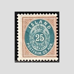 FRIMRKER ISLAND | 1899-1900 - AFA 21 - 25 aur brun/bl tk. 12 3/4 - Ubrugt