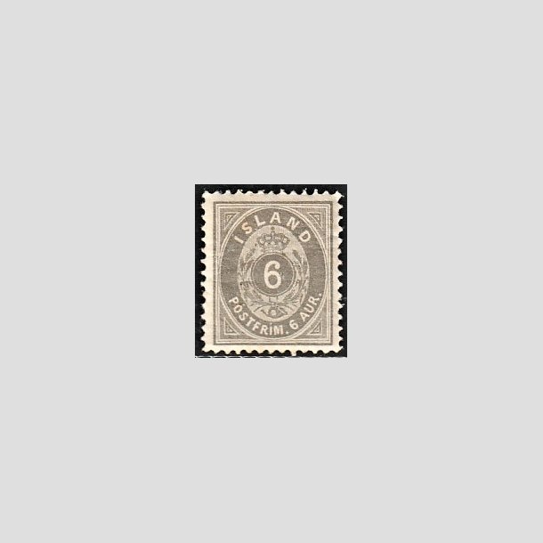 FRIMRKER ISLAND | 1875-76 - AFA 7B - 6 aur gr tk. 12 3/4 - Ubrugt