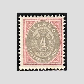 FRIMRKER ISLAND | 1899-1900 - AFA 20 - 4 aur rosa/gr tk. 12 3/4 - Ubrugt