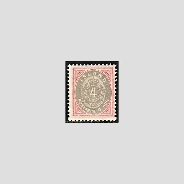 FRIMRKER ISLAND | 1899-1900 - AFA 20 - 4 aur rosa/gr tk. 12 3/4 - Ubrugt