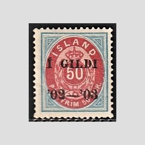 FRIMRKER ISLAND | 1902 - AFA 33 - I GILDI - 50 aur bl/rd tk. 14 - Ubrugt