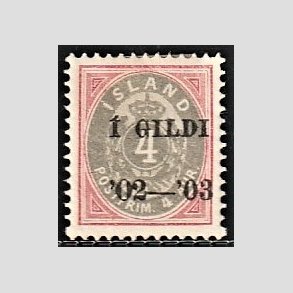 FRIMRKER ISLAND | 1902 - AFA 25 - I GILDI - 4 aur rosa/gr tk. 12 3/4 - Ubrugt