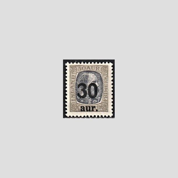 FRIMRKER ISLAND | 1925 - AFA 112 - Provisorier - 30/50 aur gr/bl - Ubrugt