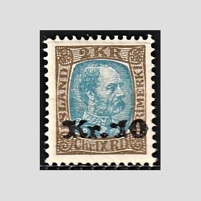 FRIMRKER ISLAND | 1926 - AFA 122 - Provisorier - 10 kr./2 kr. brun/blgrn - Ubrugt 