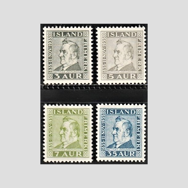 FRIMRKER ISLAND | 1935 - AFA 183-86 - Matthias Jochumsson - Komplet st 3-35 aur - Ubrugt