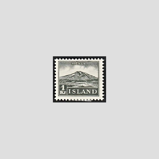 FRIMRKER ISLAND | 1935 - AFA 182 - Vulkanan Hekla - 1 kr. oliven - Ubrugt