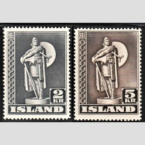 FRIMRKER ISLAND | 1940-43 - AFA 215, 231 - Thorfinn Karlsefni - 2 kr. + 5 kr. i st - Ubrugt