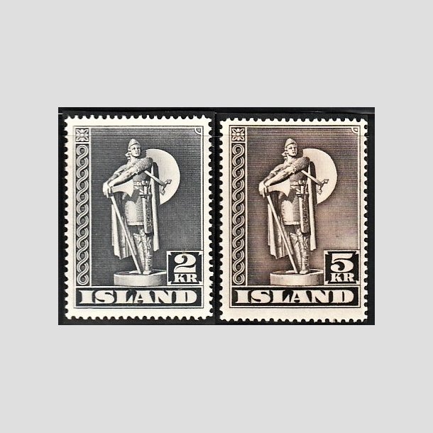 FRIMRKER ISLAND | 1940-43 - AFA 215, 231 - Thorfinn Karlsefni - 2 kr. + 5 kr. i st - Ubrugt