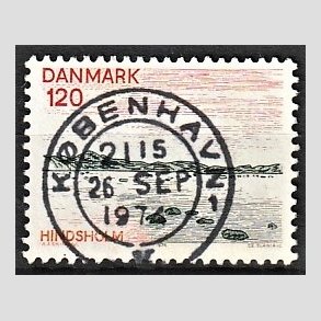 FRIM�RKER DANMARK | 1974 - AFA 570 - Fyn - 120 �re flerfarvet - Pragt Stemplet