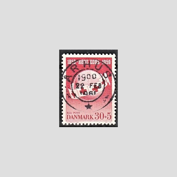 FRIMRKER DANMARK | 1959 - AFA 378 - Rde Kors - 30 + 5 re rd - Pragt Stemplet