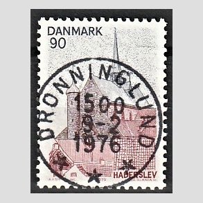 FRIM�RKER DANMARK | 1975 - AFA 598 - S�nderjylland - 90 �re r�d/brun/m�rkbl� - Pragt Stemplet Dronninglund