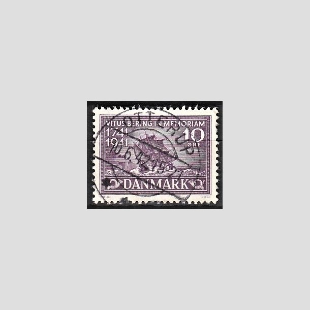 FRIMRKER DANMARK | 1941 - AFA 270 - Vitus Bering 10 re violet - Lux Stemplet Otterup