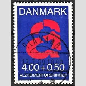 FRIMRKER DANMARK | 1999 - AFA 1220 - Alzheimerforeningen - 4,00 Kr. + 0,50 re rd/bl - Pragt Stemplet Blvand