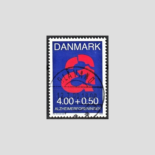 FRIMRKER DANMARK | 1999 - AFA 1220 - Alzheimerforeningen - 4,00 Kr. + 0,50 re rd/bl - Pragt Stemplet Blvand