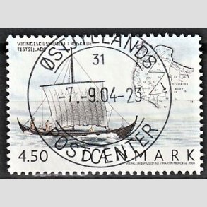 FRIM�RKER DANMARK | 2004 - AFA 1400 - Vikingeskibsmuseet - 4,50 Kr. Testsejlads - Pragt Stemplet