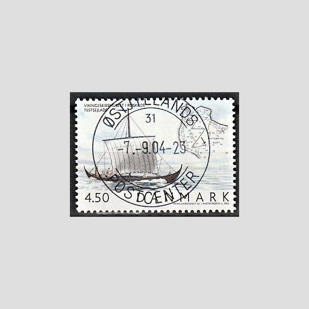 FRIMRKER DANMARK | 2004 - AFA 1400 - Vikingeskibsmuseet - 4,50 Kr. Testsejlads - Pragt Stemplet