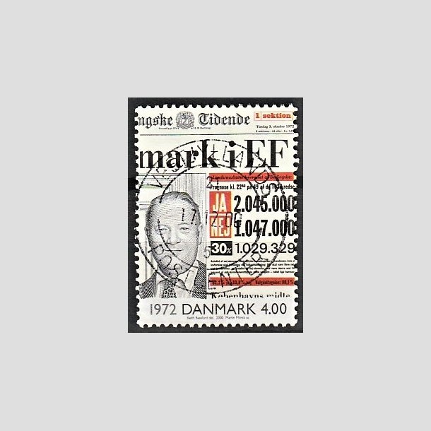 FRIMRKER DANMARK | 2000 - AFA 1266 - 1900-tallet serie 4 - 4,00 Kr. avisforside - Pragt Stemplet