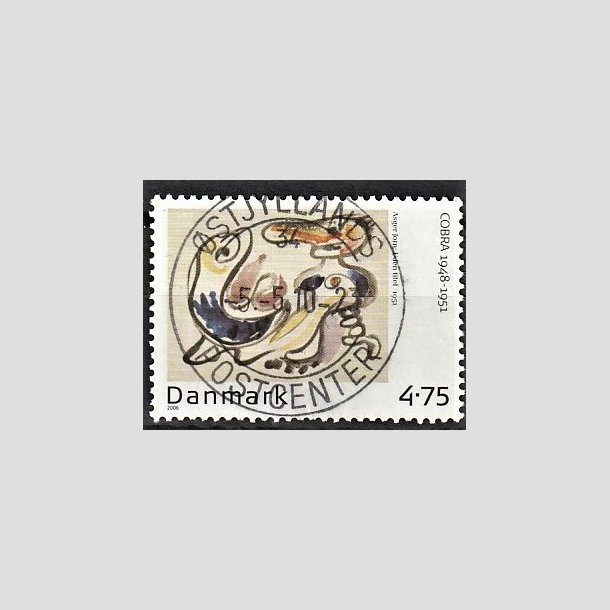 FRIMRKER DANMARK | 2006 - AFA 1484 - Cobra-malere 9. - 4,75 Kr. Asger Jorn - Pragt Stemplet
