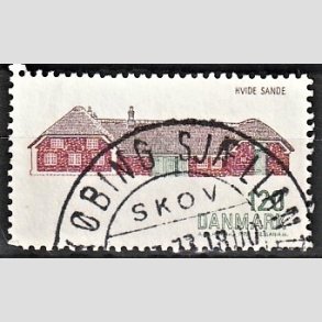 FRIM�RKER DANMARK | 1972 - AFA 541 - Dansk bygningskunst - 120 �re gr�n/brun/brunr�d - Pragt Stemplet