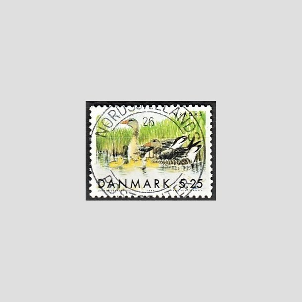 FRIMRKER DANMARK | 1999 - AFA 1223 - Danske trkfugle - 5,25 Kr. grgs - Pragt Stemplet