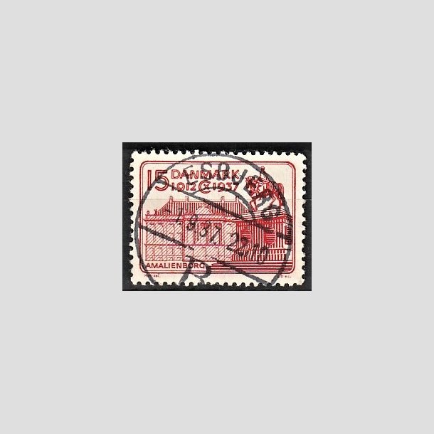 FRIMRKER DANMARK | 1937 - AFA 241 - Chr. X 25 re jubilum 15 re rd - Lux Stemplet Esbjerg