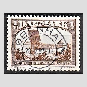 FRIM�RKER DANMARK | 1981 - AFA 738 - Flyvning - 1,30 Kr. brun - Pragt Stemplet K�benhavn