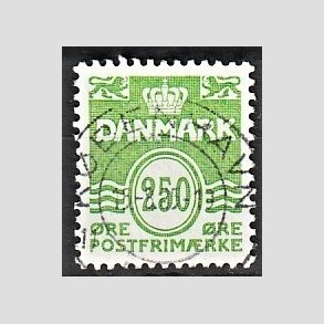 FRIM�RKER DANMARK | 1985 - AFA 819 - B�lgelinie - 250 �re lysgr�n - Pragt Stemplet