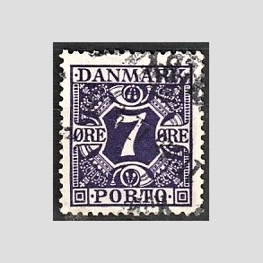 FRIMRKER DANMARK | 1930 - AFA 21 - 7 re violet - Stemplet