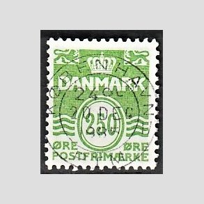 FRIM�RKER DANMARK | 1985 - AFA 819 - B�lgelinie - 250 �re lysgr�n - Pragt Stemplet