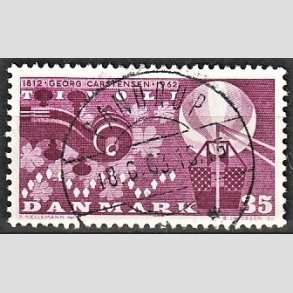 FRIM�RKER DANMARK | 1962 - AFA 410 - Georg Carstensen Tivoli - 35 �re r�dviolet - Pragt Stemplet Pandrup