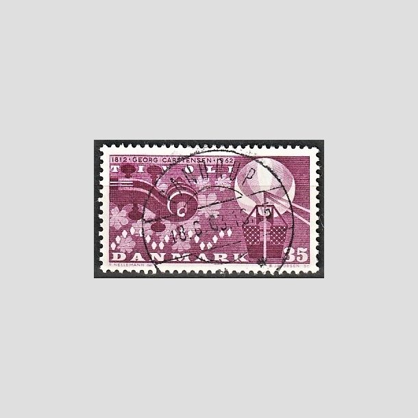 FRIMRKER DANMARK | 1962 - AFA 410 - Georg Carstensen Tivoli - 35 re rdviolet - Pragt Stemplet Pandrup
