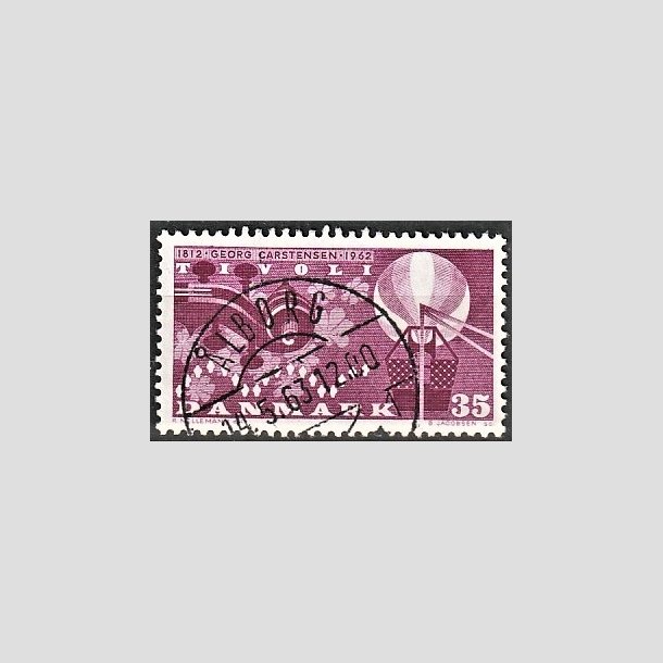 FRIMRKER DANMARK | 1962 - AFA 410 - Georg Carstensen Tivoli - 35 re rdviolet - Pragt Stemplet