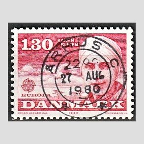 FRIM�RKER DANMARK | 1980 - AFA 695 - Europam�rker - 1,30 Kr. r�d - Pragt Stemplet �rhus C