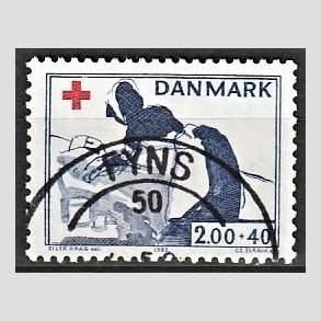 FRIMRKER DANMARK | 1983 - AFA 764 - Dansk Rde Kors - 2,00 Kr. + 40 re rd/bl - Pragt Stemplet