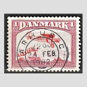 FRIM�RKER DANMARK | 1981 - AFA 739 - Flyvning - 1,60 Kr. r�d - Pragt Stemplet