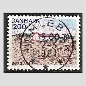 FRIM�RKER DANMARK | 1980 - AFA 702 - Nord for Limfjorden - 200 �re flerfarvet - Pragt Stemplet