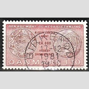 FRIM�RKER DANMARK | 1980 - AFA 708 - Gamle danske m�nter - 1,30 Kr. r�d/r�dbrun - Lux Stemplet Birker�d