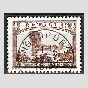 FRIM�RKER DANMARK | 1981 - AFA 738 - Flyvning - 1,30 Kr. brun - Pragt Stemplet Nordborg