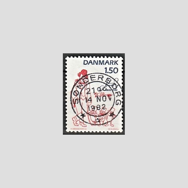 FRIMRKER DANMARK | 1982 - AFA 761 - Storm P. - 1,50 Kr. rd/bl - Pragt Stemplet Snderborg