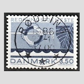 FRIM�RKER DANMARK | 1983 - AFA 784 - Redningstjenester - 3,50 Kr. bl� - Pragt Stemplet