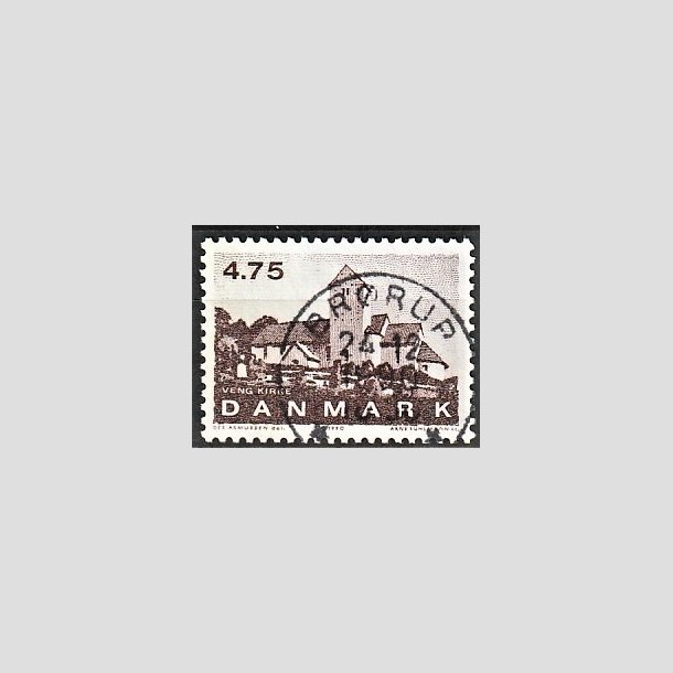 FRIMRKER DANMARK | 1990 - AFA 975 - Jyske landsbykirker - 4,75 Kr. brun - Pragt Stemplet