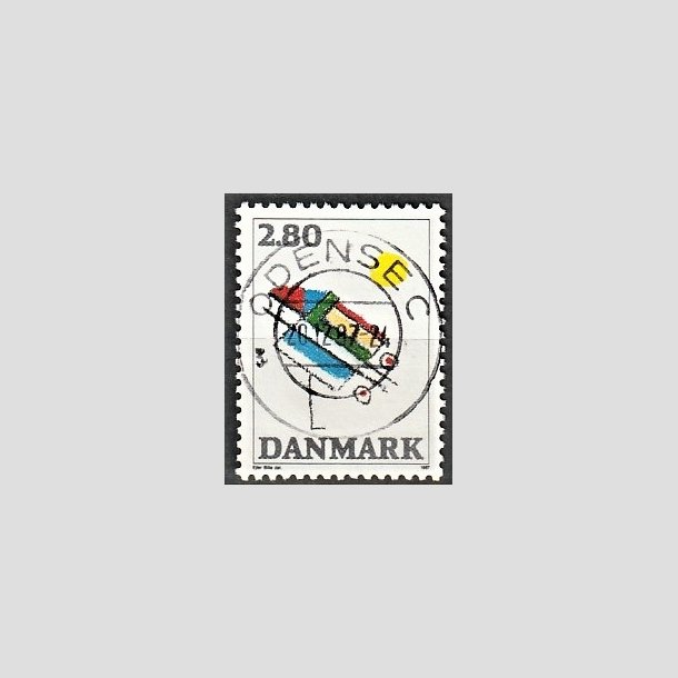 FRIMRKER DANMARK | 1987 - AFA 891 - Kunst - 2,80 Kr. flerfarvet - Pragt Stemplet Odense C