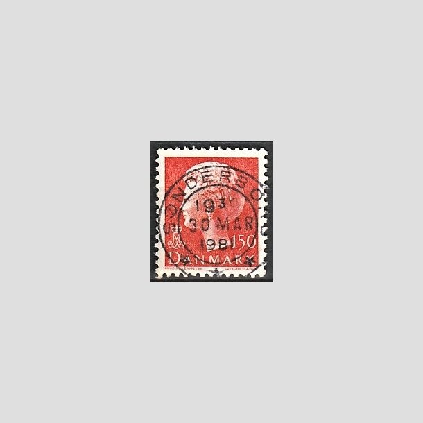 FRIMRKER DANMARK | 1981 - AFA 721 - Dronning Margrethe - 150 re orange - Pragt Stemplet