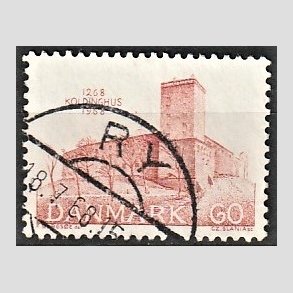 FRIM�RKER DANMARK | 1968 - AFA 471 - Koldinghus slot 700 �r - 60 �re r�d - Pragt Stemplet