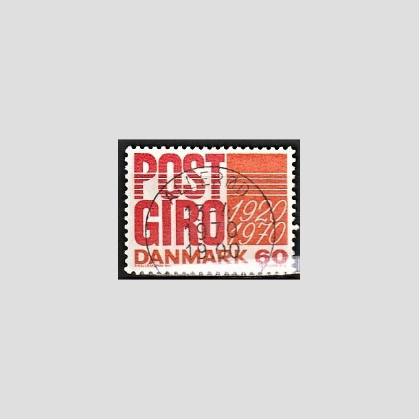 FRIMRKER DANMARK | 1970 - AFA 493 - Postgirotjenesten 50 r - 60 re rd/gulorange - Pragt Stemplet Allerd