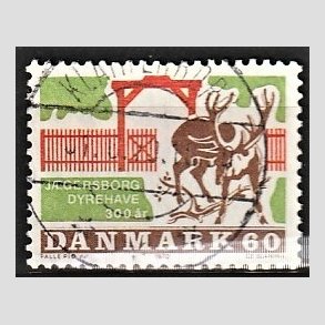 FRIM�RKER DANMARK | 1970 - AFA 497 - J�gersborg Dyrehave - 60 �re flerfarvet - Pragt Stemplet