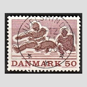 FRIM�RKER DANMARK | 1971 - AFA 517 - Sportsudgave - 50 �re r�d/r�dbrun - Lux Stemplet