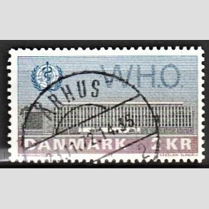 FRIM�RKER DANMARK | 1972 - AFA 533 - W.H.O - 2 Kr. bl�/r�d/gr�n - Lux Stemplet �rhus