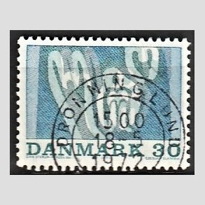 FRIM�RKER DANMARK | 1971 - AFA 516 - Sportsudgave - 30 �re bl�/gr�n - Lux Stemplet