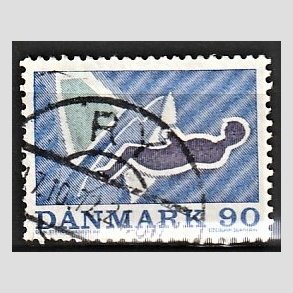 FRIM�RKER DANMARK | 1971 - AFA 519 - Sportsudgave - 90 �re bl�/brunviolet/gr�n - Lux Stemplet